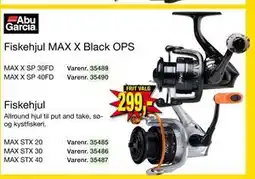 Harald Nyborg Fiskehjul MAX X Black OPS, DKK 299 tilbud