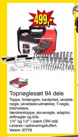 Harald Nyborg Topnøglesæt 94 dele, DKK 499 tilbud