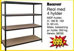 Harald Nyborg Reol med 4 hylder, DKK 699 tilbud