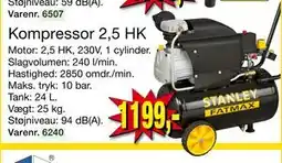 Harald Nyborg Kompressor 2,5 HK, DKK 1199 tilbud