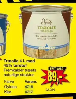 Harald Nyborg Træolie 4 L med 45% tørstof, DKK 89 tilbud