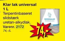 Harald Nyborg Klar lak universal 1 L, DKK 74 tilbud
