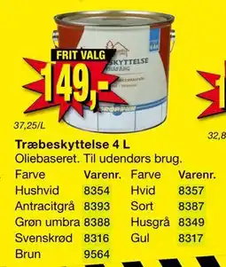 Harald Nyborg Træbeskyttelse 4 L, DKK 149 tilbud