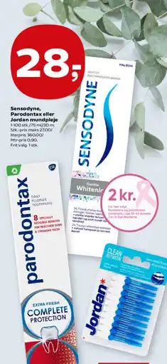 SuperBrugsen Sensodyne, Parodontax eller Jordan mundpleje tilbud