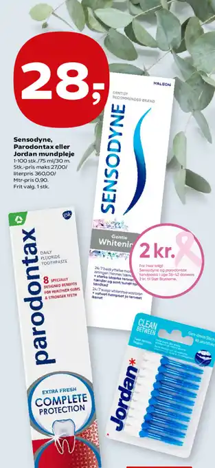 SuperBrugsen Sensodyne, Parodontax eller Jordan mundpleje tilbud