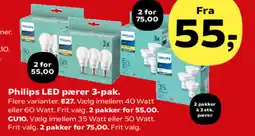 SuperBrugsen Philips LED pærer 3-pak. tilbud