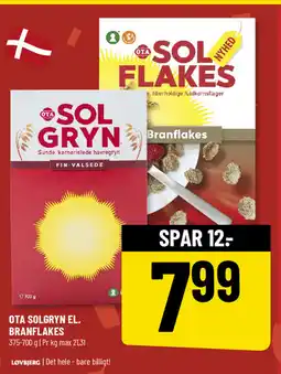Løvbjerg OTA SOLGRYN EL. BRANFLAKES tilbud