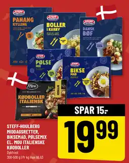 Løvbjerg STEFF-HOULBERG MIDDAGSRETTER, BIKSEMAD, PØLSEMIX EL. MOU ITALIENSKE KØDBOLLER tilbud