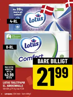 Løvbjerg LOTUS TOILETPAPIR EL. KØKKENRULLE tilbud