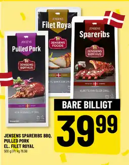 Løvbjerg Jensens spareribs bbq pulled pork el. filet royal , tilbud