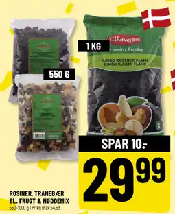 Løvbjerg ROSINER, TRANEBÆR EL. FRUGT & NØDDEMIX tilbud