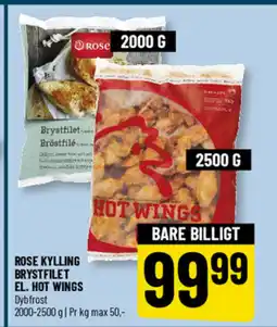 Løvbjerg Rose kylling brystfilet el. hot wings tilbud