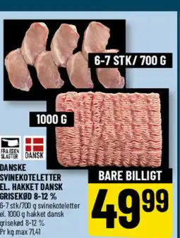 Løvbjerg DANSKE SVINEKOTELETTER EL. HAKKET DANSK GRISEKØD 8-12 % tilbud