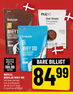 Løvbjerg NUPO EL. BODYLAB WHEY 100 tilbud