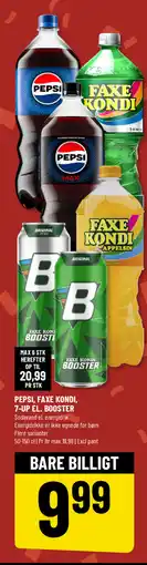 Løvbjerg PEPSI, FAXE KONDI, 7-UP EL. BOOSTER tilbud