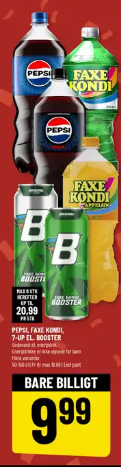 Løvbjerg PEPSI, FAXE KONDI, 7-UP EL. BOOSTER tilbud
