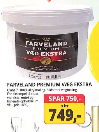 Farveland FARVELAND PREMIUM VÆG EKSTRA tilbud