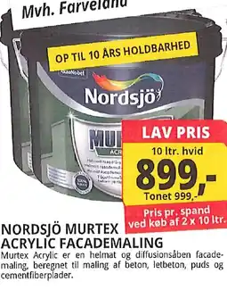 Farveland NORDSJÖ MURTEX ACRYLIC FACADEMALING tilbud
