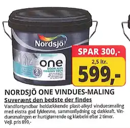 Farveland NORDSJÖ ONE VINDUES-MALING tilbud