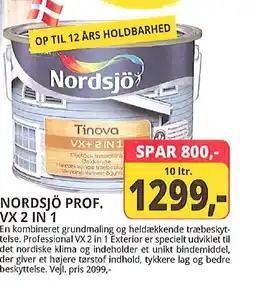 Farveland NORDSJÖ PROF. VX 2 IN 1 tilbud