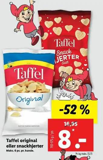 Let-Køb Taffel original eller snackhjerter tilbud