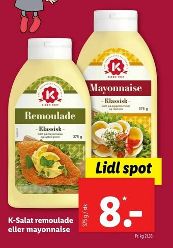 Let-Køb K-Salat remoulade eller mayonnaise tilbud