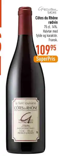 Imerco Côtes du Rhône rødvin, DKK 109.95 tilbud