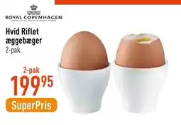 Imerco Hvid Riflet æggebæger, DKK 199.95 tilbud