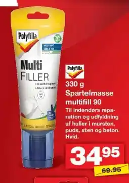 Bauhaus Polyfilla Spartelmasse multifill 90 tilbud