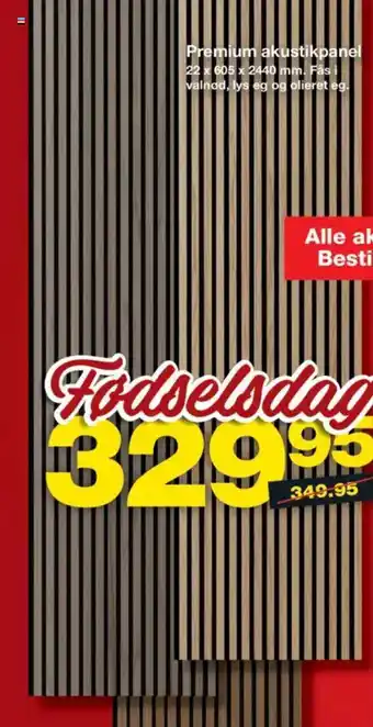 Bauhaus Premium akustikpanel tilbud