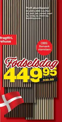 Bauhaus Proff akustikpanel tilbud