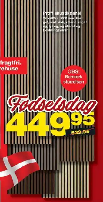 Bauhaus Proff akustikpanel tilbud