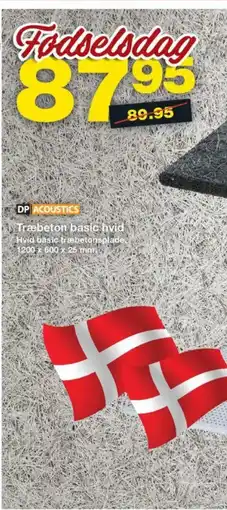 Bauhaus DP ACOUSTICS Træbeton basic hvid tilbud