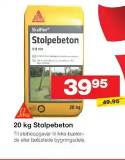 Bauhaus 20 kg Stolpebeton Stolpebeton tilbud