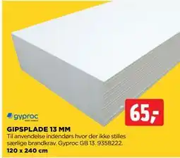 jem & fix GIPSPLADE 13 MM, DKK 65 tilbud