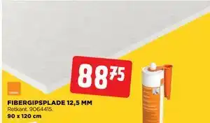 jem & fix FIBERGIPSPLADE 12,5 MM, DKK 88.75 tilbud