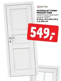 jem & fix HVIDMALET FORMPRESSET DØR, DKK 549 tilbud