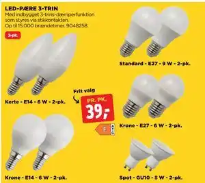 jem & fix LED-PÆRE 3-TRIN, DKK 39 tilbud