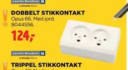 jem & fix DOBBELT STIKKONTAKT, DKK 124 tilbud