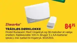 jem & fix TRÅDLØS DØRKLOKKE, DKK 84.75 tilbud