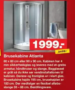 Bauhaus Brusekabine Atlanta tilbud