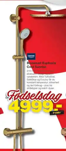 Bauhaus GROHE Brusesæt Euphoria Cool Sunrise tilbud