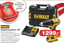 Bauhaus DEWALT Slagboremaskine 18V tilbud