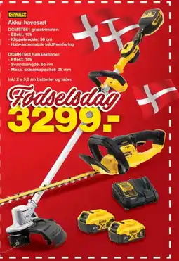 Bauhaus DEWALT Akku-havesæt tilbud