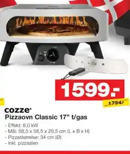 Bauhaus Cozze pizzaovn classic 17" t/gas tilbud