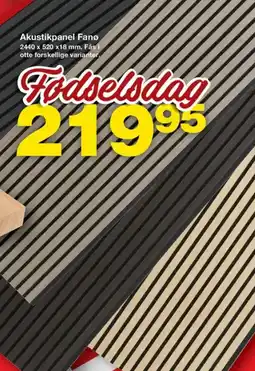 Bauhaus Akustikpanel Fano tilbud