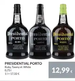 Nielsen's Discount PRESIDENTIAL PORTO tilbud