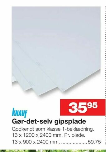 Bauhaus Gør-det-selv gipsplade tilbud