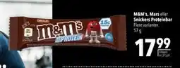 Citti M&M's, Mars eller Snickers Proteinbar, DKK 17.99 tilbud