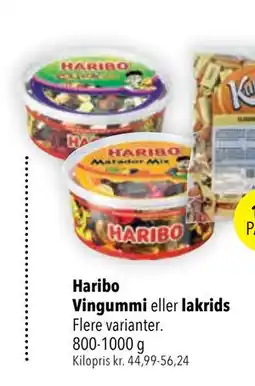 Citti Haribo Vingummi eller lakrids, DKK 44.99 tilbud